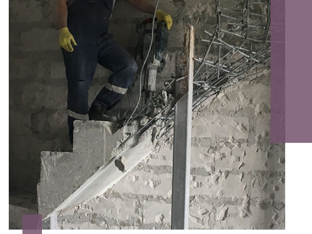 Демонтаж металлических и бетонных лестниц в Реутове