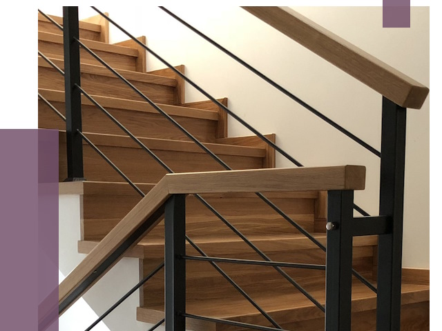 Обшивка металлической лестницы деревом в Реутове от 4423 руб.