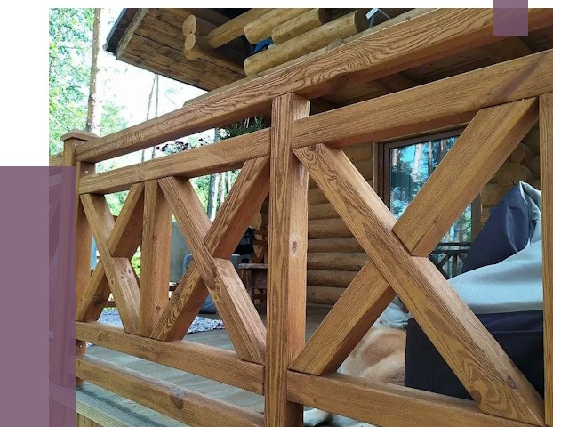 Деревянные перила под ключ в Реутове от 7805 руб. 