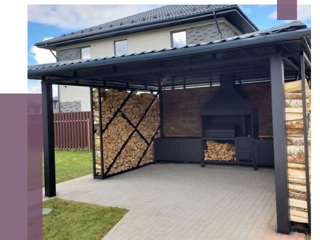 Навесы для барбекю в Реутове от 12957 руб. под ключ | ПРОЛЁТ-Ртв