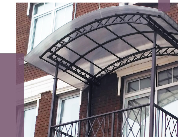 Козырьки над балконом в Реутове от 8794 руб. | ПРОЛЁТ-Ртв