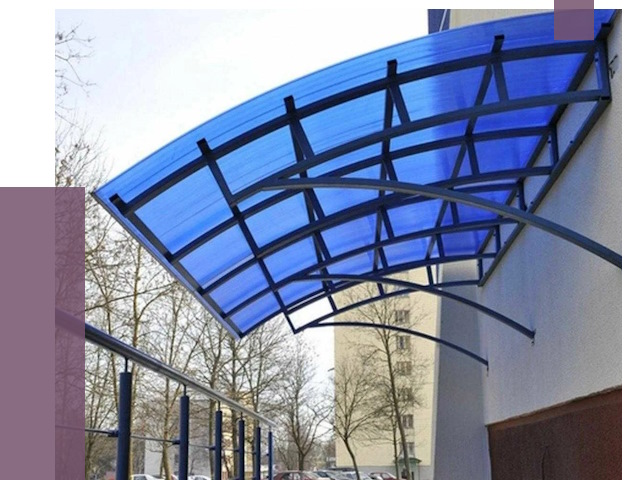 Козырьки из поликарбоната в Реутове от 4371 руб. под ключ | ПРОЛЁТ-Ртв