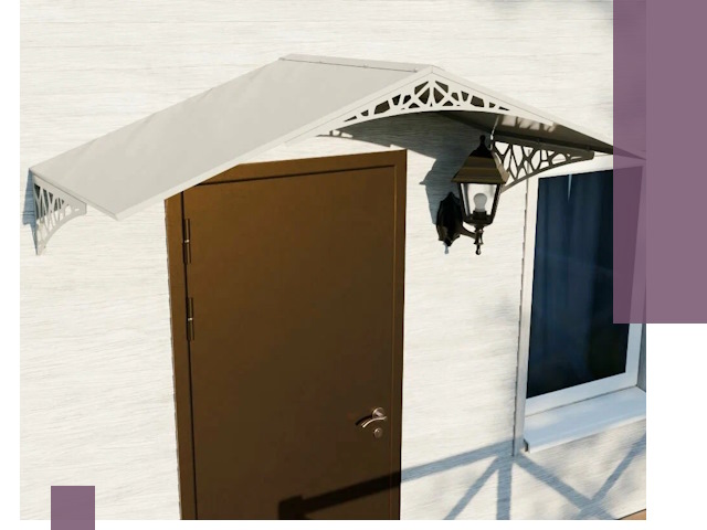 Металлические козырьки на входы и террасы в Реутове