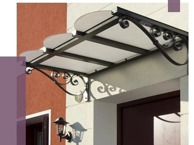 Односкатные козырьки в Реутове от 8534 руб.  | ПРОЛЁТ-Ртв