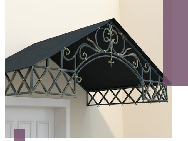 Двускатные металлические козырьки под ключ в Реутове