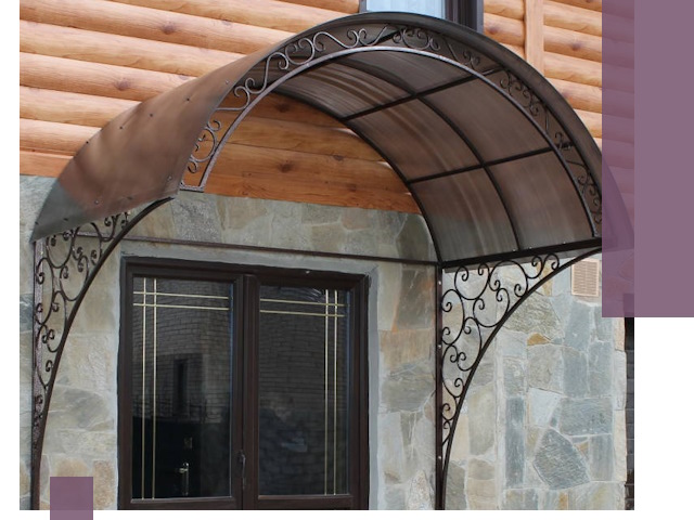 Арочные козырьки под ключ в Реутове: изготовление и монтаж