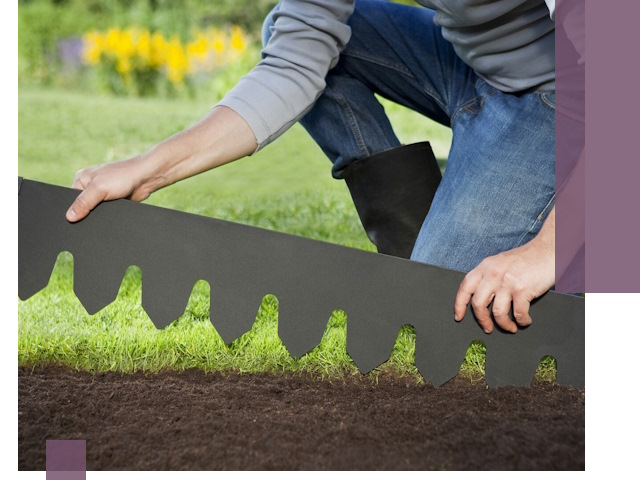 Металлические бордюры для газона в Реутове — изготовление и монтаж